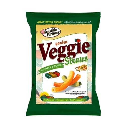 Sensible Portions ベジストロー、シーソルト、1 オンス (24 個パック) Sensible Portions Veggie Straws, Sea Salt, 1 Ounce (Pack of 24)