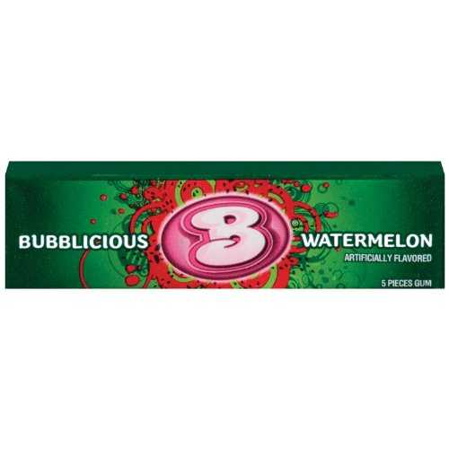 泡立つスイカ味風船ガム、18個（2個パック） Bubblicious Watermelon Flavor Bubble Gum, 18Count (Pack Of 2)
