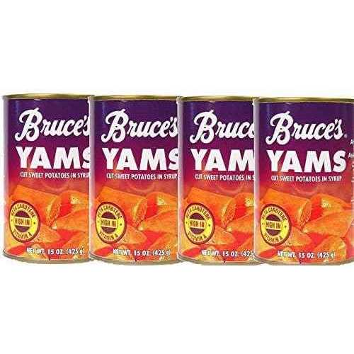 Bruce's Yams シロップ入りスイートポテト 15 オンス缶 (4 パック) Bruce Foods Bruce's Yams Sweet Potatoes in Syrup 15oz Cans (4 Pack)