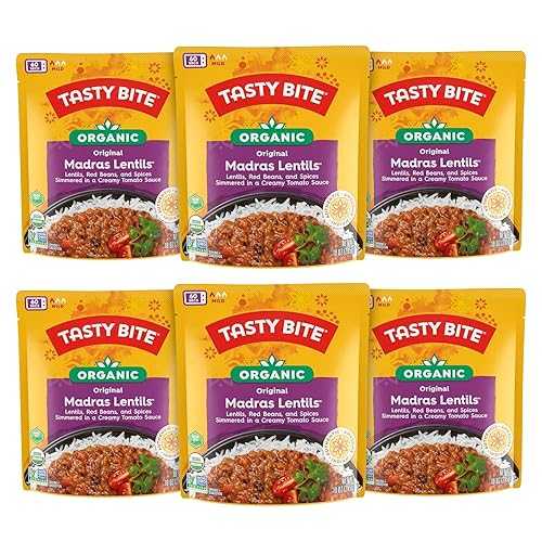 Tasty Bite インディアン マドラス レンズ豆、10 オンス パウチ (8 個パック) Tasty Bite Indian Madras Lentils, 10oz Pouches (Pack of 8)