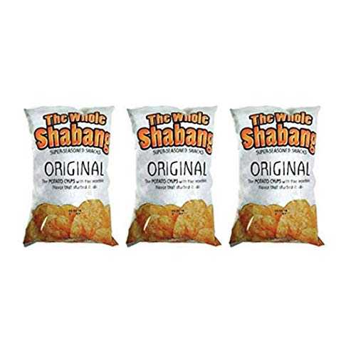 Moon Lodge The Whole Shabang Potato Chips - 6 oz. Bag (Original, 3 Pack) + BONUS Snack Clip