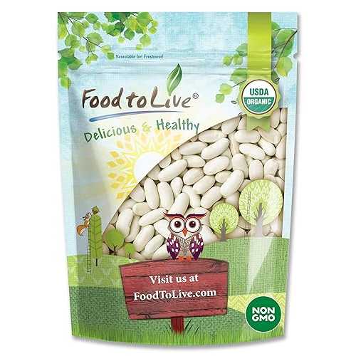 Food to Live Organic Cannellini Beans, 3 Pounds ? Non-GMO, Dried White Kidney Beans, Sproutable, Vegan, Kosher, Bulk. Pre-Soak Needed. Rich in Fiber, Protein. Great for Minestrone Soup, Bean Salad.