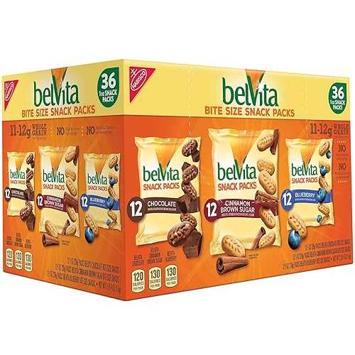 Belvita 朝食ビスケット一口サイズスナックバラエティパック、1オンス、36パック入り Belvita Breakfast Biscuits Bite-Size Snack Variety Packs, 1 Oz, Pack Of 36 Packs