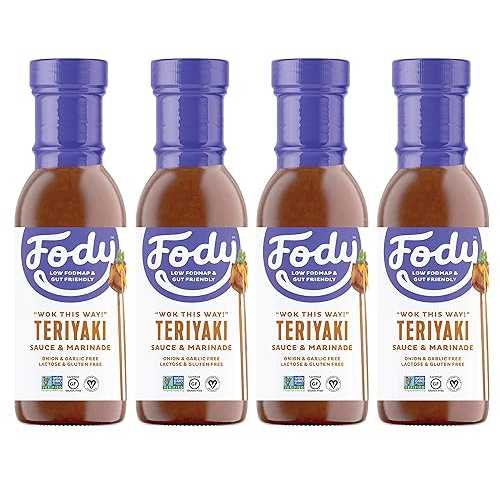 Fody Foods ビーガンてりやきソースマリネパック | ゴマたまり | 低FODMAP認定 | 腸に優しい玉ねぎ不使用、ニンニク不使用、MSG不使用 | IBS対応 | グルテンフリー、乳糖フリー | 4 ボトル、8 オンス Fody Foods Vegan Teriyaki Sauce Marinade 9,014円
