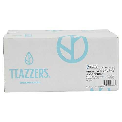 Teazzers プレミアムブラックラズベリーティーバッグ、大型2ガロンアイスティーブリュー、商用サイズティーフィルター、バルク48パック、2オンス。フードサービスのアイスティーブリュワーに最適、無糖 Teazzers Premium All-Natural Black Tea Bags– Great for F|Glomarket