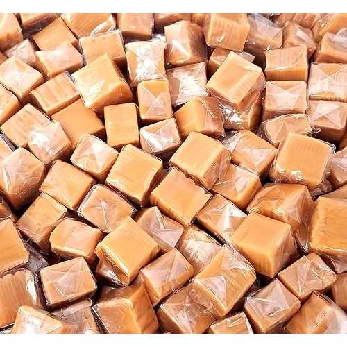 CRAZYOUTLET Caramel Cubes Candy - 2 Pound Bulk Pack (About 150 Count) - Individually Wrapped