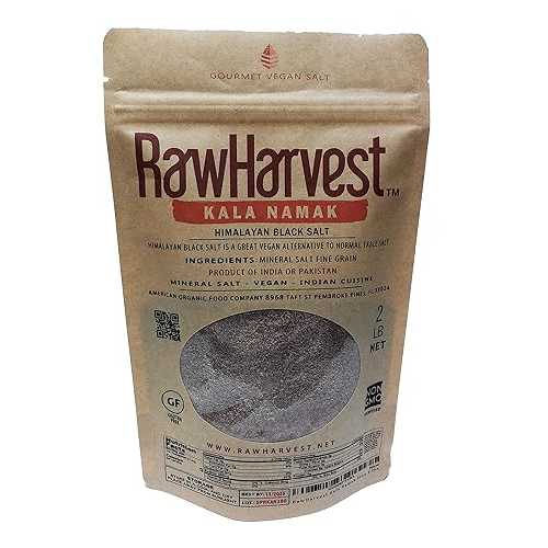 RawHarvest カラ ナマック ヒマラヤ ブラック ソルト ファイン 2 ポンド 1 パック RawHarvest Kala Namak Himalayan Black Salt Fine 2 lbs 1 Pack