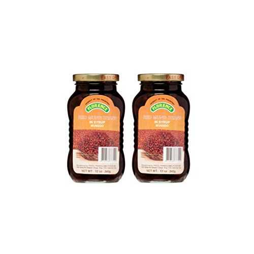 フローレンス パープル ヤム スプレッド ハラヤ ウベ 12オンス (340g)、2パック GREAT BRITISH TRADING LIMITED Florence Jarred Gel and Beans in Syrup (Red Mung Beans, 2 Pack)