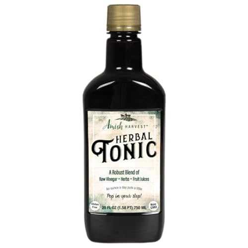 Yoder Naturals Sipping Apple Cider Vinegar Tonic ? 2-Pack of Amish Harvest Elixir with 25 Herbs \u0026 Juices like Wildcrafted Apple Cider Vinegar with Mother \u0026 Elderberry ? Can Aid Immune \u0026 Digestive Health 25 Oz.