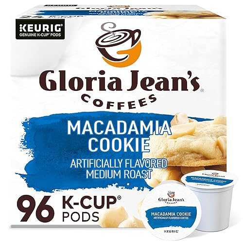 グロリア ジーンのマカダミア クッキー キューリグ シングルサーブ K カップ ポッド、ミディアム ロースト コーヒー、96 個 Gloria Jean's Macadamia Cookie Keurig Single-Serve K-Cup Pods, Medium Roast Coffee, 96 Count