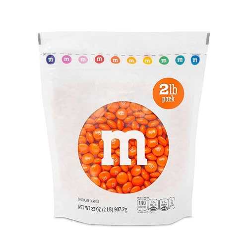 M&M’S WORLD M&M'S World Orange Milk Chocolate Candy - 2 lbs Resealable Pack of Bulk Candy for Halloween, Birthdays, Easter, Graduations, Snack Packs, Party Favors, Themed Events and More