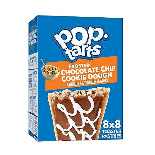 ポップタルト、朝食用トースターペストリー、フロストチョコレートチップクッキー生地、6.772ポンドケース（32個） Pop-Tarts, Breakfast Toaster Pastries, Frosted Chocolate Chip Cookie Dough, 6.772lb Case (32 Count)