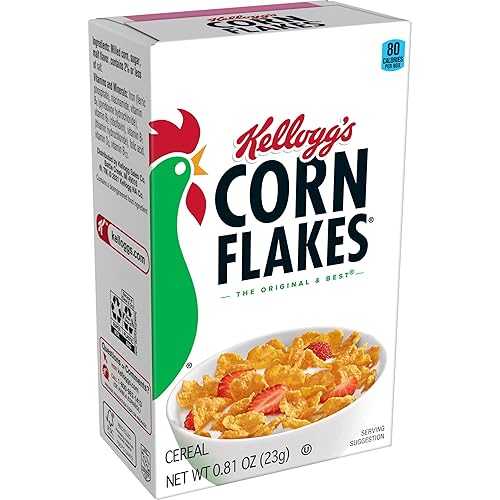 Kellogg's コーンフレーク、ブレックファストシリアル、オリジナル、0.81 オンス (70 個) Kellogg's Corn Flakes, Breakfast Cereal, Original, .81oz (70 Count)