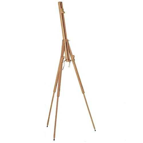 Mabef M28 Universal Field Easel Lightweight Oiled Beech Wood Tripod Easel for Oil, Acrylic, Watercolour or Pastel Painting, Adjustable Canvas Angle & Portable Outdoor/Indoor Stand|Glomarket