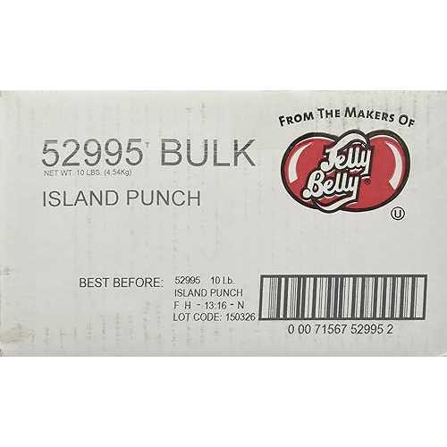ジェリーベリーアイランドパンチジェリービーンズ、10ポンド箱 Jelly Belly Island Punch Jelly Beans, 10-Pound Box