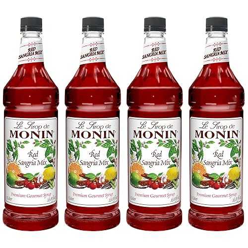 モナン レッド サングリア ミックス、48 オンス パッケージ (4 個パック) Monin Red Sangria Mix, 48-Ounce Packages (Pack of 4)