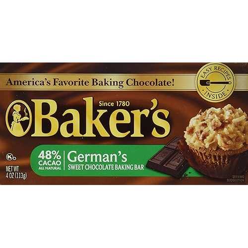 Baker's, ジャーマンスイートチョコレート、ベーキングバー、4オンスバー (6個パック) Baker's, German Sweet Chocolate, Baking Bar, 4oz Bar (Pack of 6) 8,959円