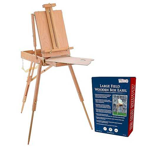 US Art Supply コロナド 大型木製フレンチスタイルフィールドおよびスタジオスケッチボックスイーゼル アーティスト引き出し、パレット、プレミアムブナ材付き - 絵画、スケッチ、ディスプレイ用の調節可能な木製三脚イーゼルスタンド U.S. Art Supply Large Bee