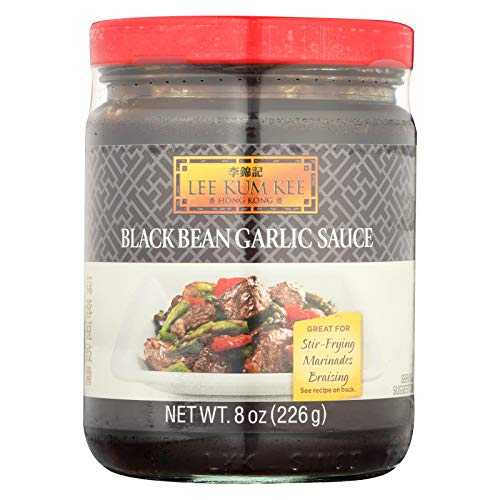 Lee Kum Kee 黒豆ガーリックソース ガラスボトル、8 オンス (6 個パック) Lee Kum Kee Black Bean Garlic Sauce Glass Bottle,8 Ounce (Pack of 6)