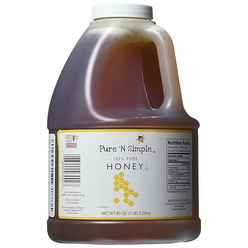 Pure N Simple 100% ピュアハニー、5 ポンド (80 オンス) バルクサイズ (1) Pure 'N Simple Pure N Simple 100% Pure Honey, 5 lb (80 oz) Bulk Size (1)