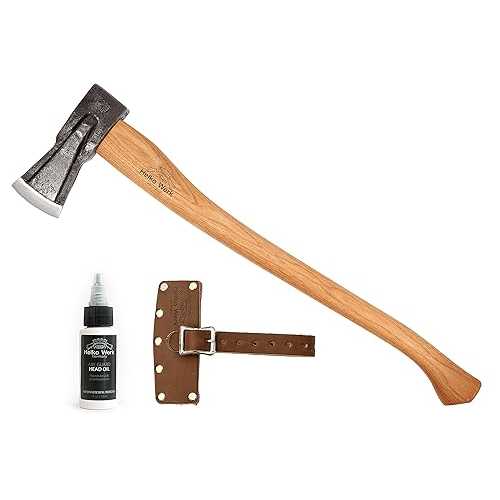 1844 Helko Werk Germany Traditional Spaltaxt - German Splitting Axe, Made in Germany Wood Splitter and Wood Splitting Axe Midsize Medium Splitting Axe - Head 4.5 lbs, Handle 28 in. (Spaltaxt) #13582
