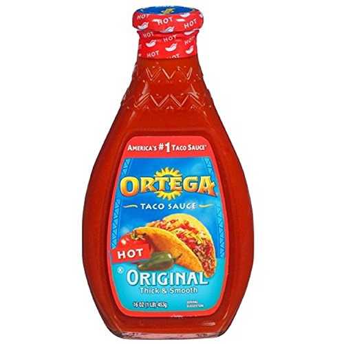 Ortega、タコスソース、16 オンスのガラス瓶 (2 個パック) (下記の辛さを選択してください) (オリジナル ホット) Ortega, Taco Sauces, 16oz Glass Jar (Pack of 2) (Choose Heats Below) (Original Hot)