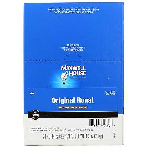 マクスウェルハウス オリジナルローストコーヒー Kカップ シングルサーブ 24個 Maxwell House Original Roast Coffee K Cup Single Serve, 24 Count