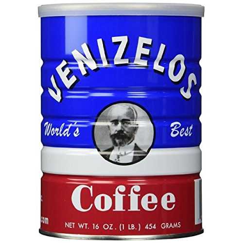 Venizelos ギリシャ風挽いたコーヒー、1 ポンド ジャー (2 パック) Venizelos Greek Style Ground Coffee, 1 lb Jar (2 Pack)