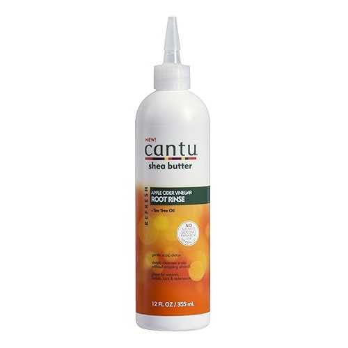 Cantu アップルサイダービネガーとティーツリーオイルを使用したリフレッシュルートリンス、12液量オンス Cantu Refresh Root Rinse with Apple Cider Vinegar and Tea Tree Oil, 12 Fluid Ounce