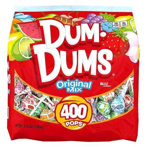 ダムダムズ ロリポップ 400 個バッグ Dum Dums Original Mix 400 ct. Bag - All-Time Classic Flavors, Assorted Suckers in Bulk Candy Bag - Individually Wrapped Lollipops for Any Occasion