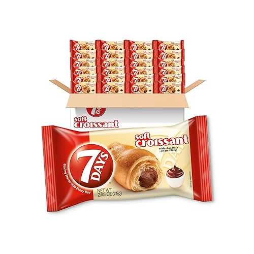 7 Days 7Days Soft Croissant, Chocolate, Perfect Breakfast Pastry or Snack, Non-GMO 2.65 Ounce (Pack of 24)
