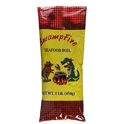 スワンプ ファイアー コンプリート ケイジャン シーフード ボイル、1 ポンド袋 (3 個パック) Oak Grove Smokehouse Swamp Fire Complete Cajun Seafood Boil, 1 Pound Bag (Pack of 3)