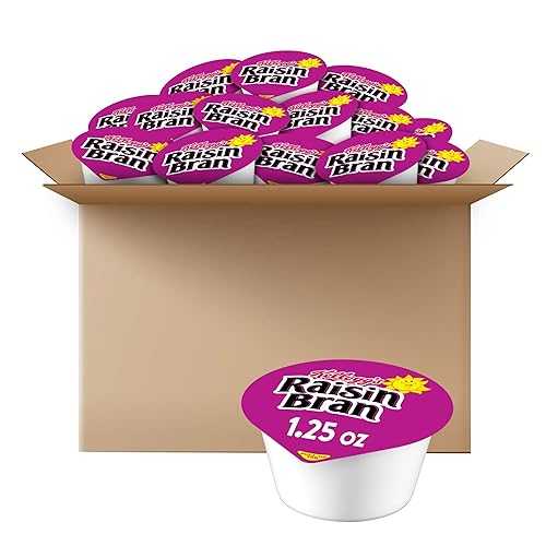 Kellogg's レーズン ブラン、ブレックファスト シリアル、オリジナル、1.25 オンス (96 カウント) Apple Jacks Kellogg's Raisin Bran Breakfast Cereal Cups, Fiber Cereal, Family Breakfast, Original (96 Cups)