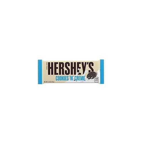 Hershey's クッキーアンドクリームバー、1.55オンスバー、36個入りボックス HERSHEY'S Hershey’s Cookies ‘n’ Creme Bar, 1.55-Ounce Bar, 36-Count Box