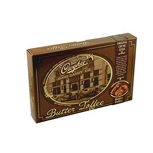 アイダホ キャンディー オワイヒー バター トフィー チャンク、2 ポンド IDAHO SPUD Idaho Candy Owyhee Butter Toffee Chunk, 2-Pounds