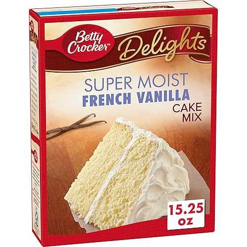 Betty Crocker Baking Mix、スーパーモイストケーキミックス、フレンチバニラ、15.25オンスボックス（6個パック） Betty Crocker Super Moist French Vanilla Cake Mix, 15.25 oz (Pack of 6)
