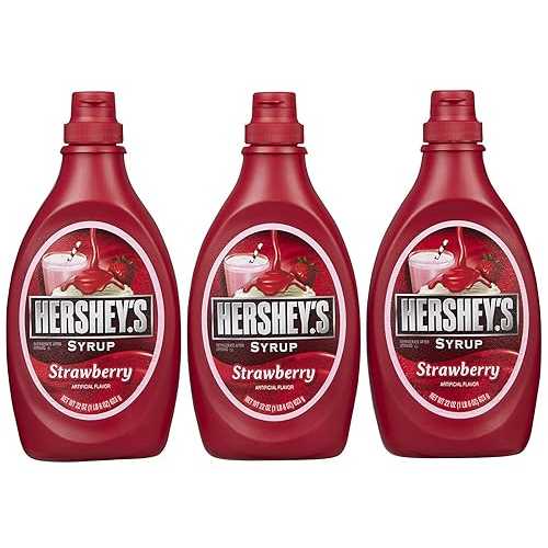Hershey's ストロベリー シロップ ボトル、22 オンス、3 パック Hershey's Strawberry Syrup Bottle, 22 oz, 3 pk