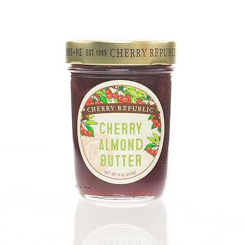 Cherry Republic Cherry Almond Butter - Smooth and Flavorful - Healthy - 9 oz Jar
