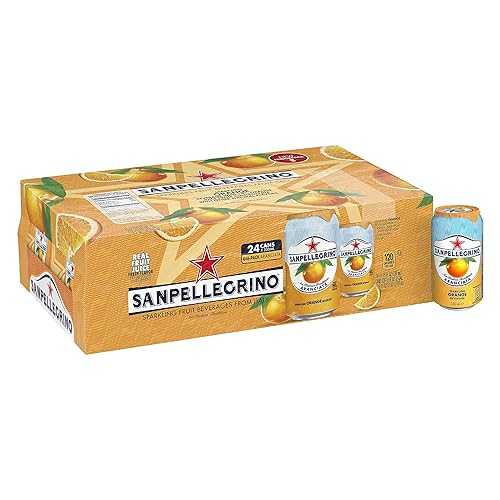 サンペレグリノ イタリアン スパークリング ドリンク、オレンジ、11.15 液量オンス、缶 (24 個パック) San Pellegrino Sanpellegrino Italian Sparkling Drink Aranciata, Sparkling Orange Beverage, 24 Pack of 11.15 Fl Oz Cans