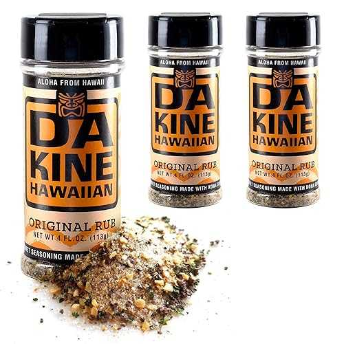 ダ・キネ ハワイアン・ダ・ラブ シーズニング・スパイス (オリジナル 3本パック) Da Kine Hawaiian Premium BBQ Dry Rub Seasoning - Authentic BBQ Seasoning Blend, Perfect Gourmet Rub Spices for Smoking, Grilling & Cooking - Glute