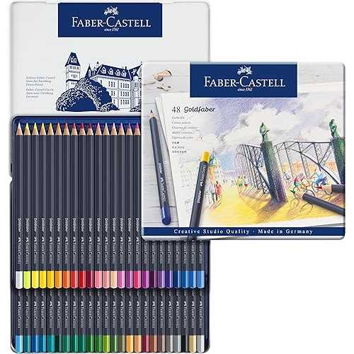 Faber-Castell Creative Studio Goldfaber Color Pencils - Tin of 48