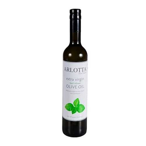 Arlotta バジル注入オリーブオイル カリフォルニア オーガニック グルメ 16.9 オンス Organic California Basil Infused Extra Virgin Olive Oil Cold Pressed Kosher by Arlotta Food Studio | Herb Cooking Oil for Pasta Vegetables Salads