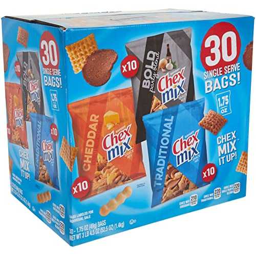 Chex Mix Classics スナックミックス、1.75 オンス (30 個パック) Chex Mix Classics Snack Mix, 1.75 Ounce (Pack of 30)