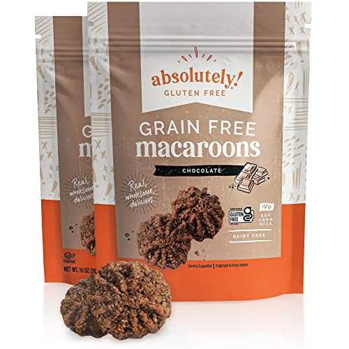 Absolutely Gluten Free Coconut Macaroons With Chocolate Drizzle, Grain Free, 10 Ounces (Pack Of 2)