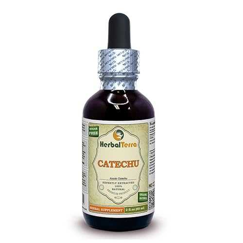 2 液量オンス、アルコールベース、カテチュ (アカシア カテチュ) チンキ剤、乾燥ハーブ液体エキス 2 オンス Herbal Terra LLC Catechu (Acacia Catechu) Tincture, Dried Herb Liquid Extract 2 oz