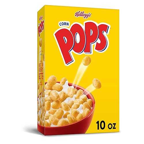 ケロッグ コーンポップス、朝食用シリアル、オリジナル、7 種類のビタミンとミネラルの優れた供給源、10 オンス ボックス (8 個パック) Kellogg's Corn Pops, Breakfast Cereal, Original, Excellent Source of 7 Vitamins and Minerals, 10oz B