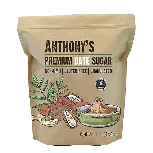 Anthony's Date Sugar、1 ポンド、グルテンフリー、非遺伝子組み換え、ビーガン、顆粒 Anthony's Date Sugar, 1 lb, Gluten Free, Non GMO, Vegan, Granulated画像