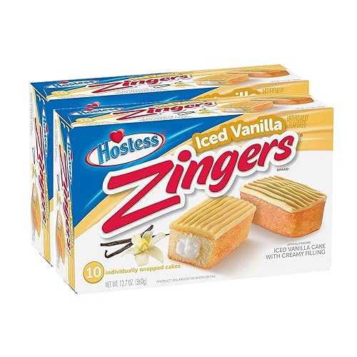 ホステス ジンジャーズ バニラケーキ 10個入(2箱) Hostess Zingers Vanilla Cakes 10 Cakes (2 Boxes)