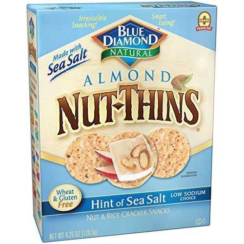 ブルー ダイヤモンド クラッカー ナット 薄い海塩、4.25 オンス、PK-12 Blue Diamond Almonds BLUE DIAMOND CRACKER NUT THIN SEA SALT, 4.25 OZ, PK- 12