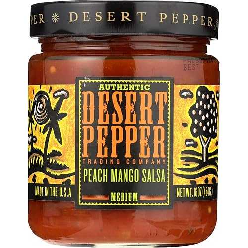 Desert Pepper Trading/レンフロサルサ、ピーチマンゴー、16オンス（3個パック） Desert Pepper Trading/Renfro Salsa, Peach Mango, 16-Ounce (Pack of 3)